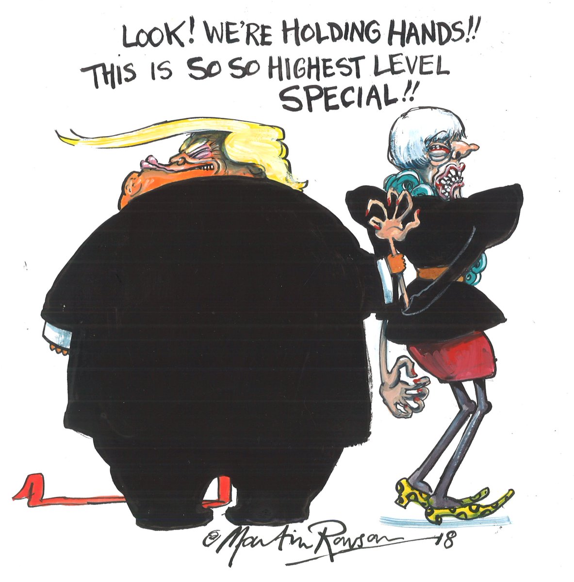 ...and as we stumbled further in 2018, here's happy memories of Trumpy'd trademark handshake! From  @Kevin_Maguire's  @DailyMirror column