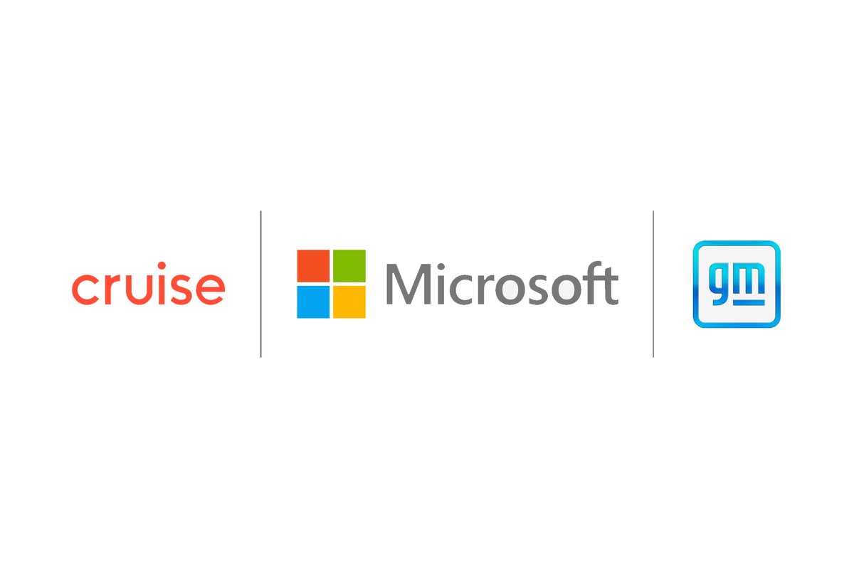 GM's tweet photo. We’re excited to be teaming up with @Microsoft to challenge the status quo and help accelerate the commercialization of @Cruise’s all-electric, autonomous vehicles. Learn more: https://t.co/SZVuTkTIOB https://t.co/jjzjhi1TOB