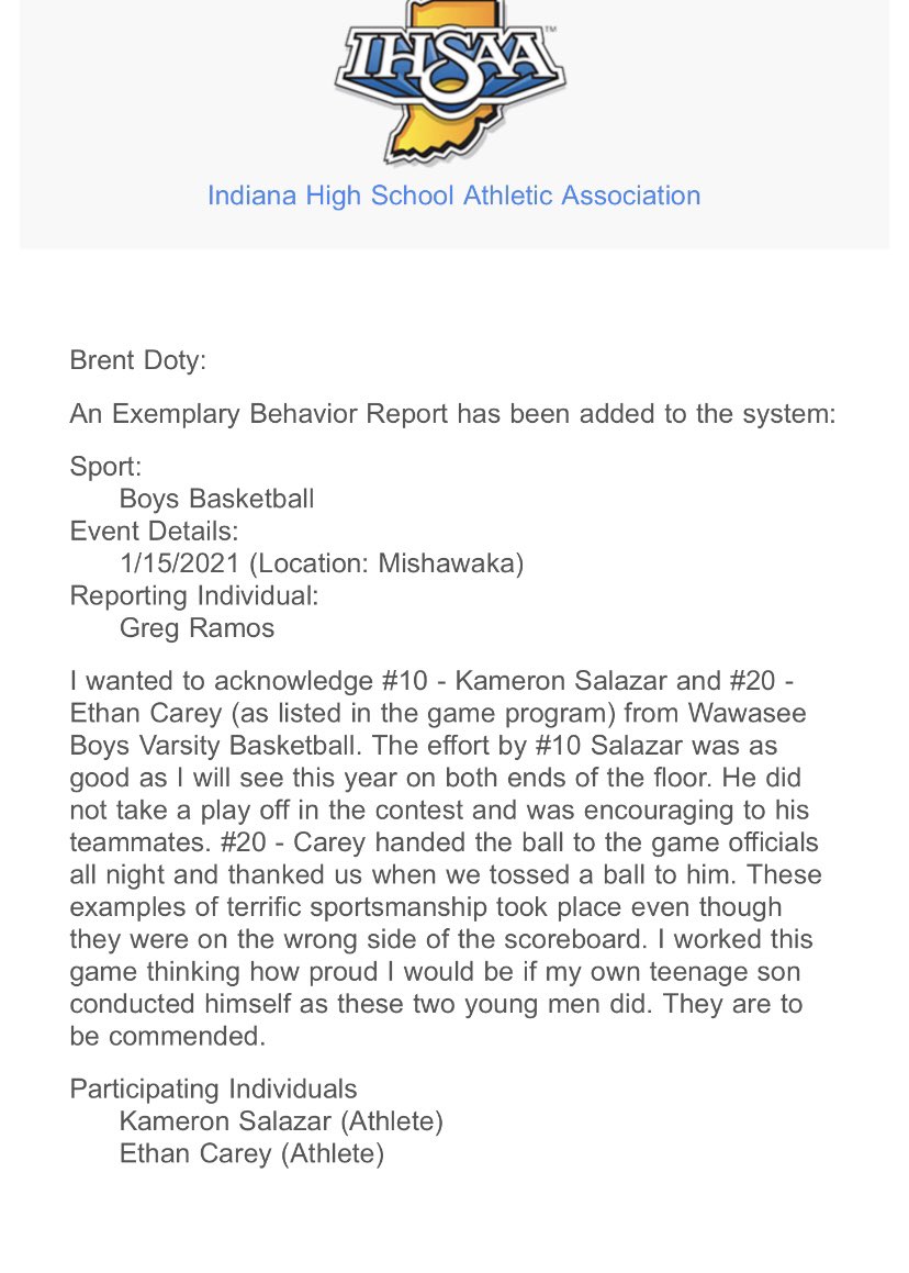 wawaseebball's tweet photo. Congratulations Kam Salazar and Ethan Carey.  Thank you for representing the team so well.  We appreciate you!  #allinalloutallofthetime #warriorway https://t.co/mEiIWSJEWE