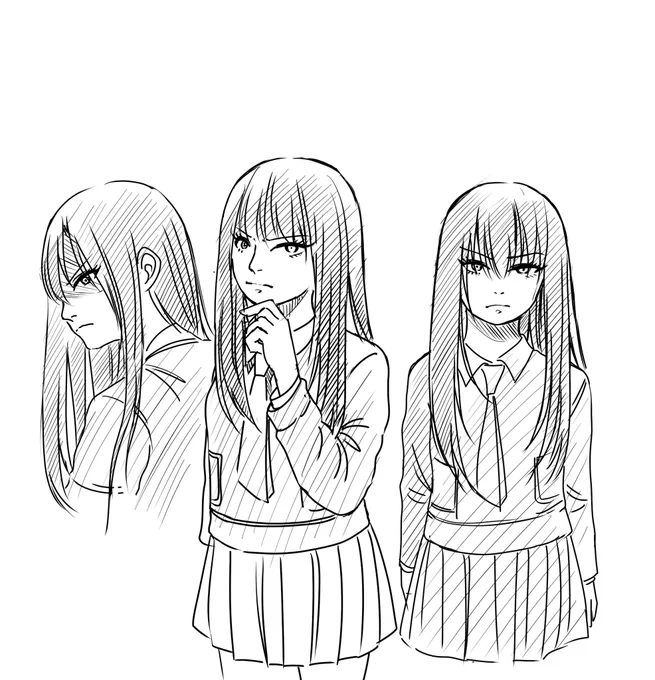 うっわぁ…こりゃブチ切れる直前だなぁ…っていう感じのロングヘアちゃん。 