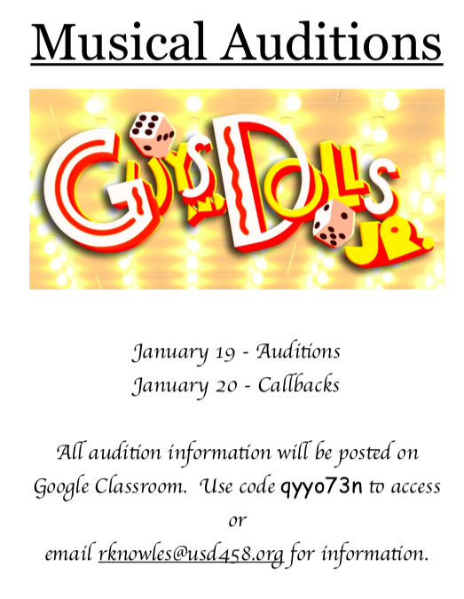 Auditions are today!  Auditions are today!! Auditions are today!!!