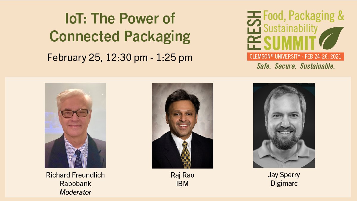 FRESH at Clemson University (@fresh_clemson) on Twitter photo Join this discussion of implementing & utilizing innovative technologies from bar codes to block chain to deliver safe, secure & sustainable solutions at the FRESH #Food, #Packaging & #Sustainability Summit ecs.page.link/7LwVw #FRESHSummit21 <a href="/digimarc/">Digimarc</a> <a href="/Rabobank/">Rabobank</a> @IBMBlockchain Join this discussion of implementing & utilizing innovative technologies from bar codes to block chain to deliver safe, secure & sustainable solutions at the FRESH #Food, #Packaging & #Sustainability Summit ecs.page.link/7LwVw #FRESHSummit21 <a href="/digimarc/">Digimarc</a> <a href="/Rabobank/">Rabobank</a> @IBMBlockchain