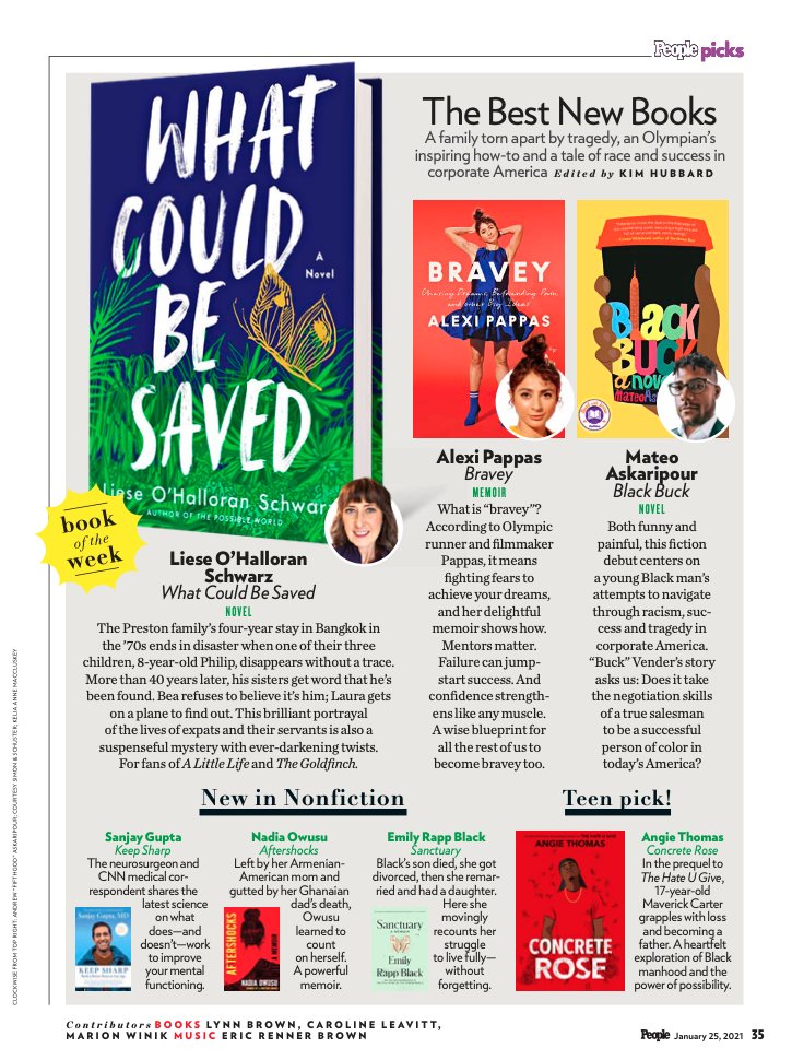 WHAT COULD BE SAVED is everyone's pick this month. Just ask <a href="/people/">People</a>, <a href="/ParadeMagazine/">Parade Mag</a>, and the delightful purveyors of literature at <a href="/bookpassage/">Book Passage</a>. Congratulations @LieseDoc!

parade.com/1144920/megano…

bookpassage.com/first-edition-…