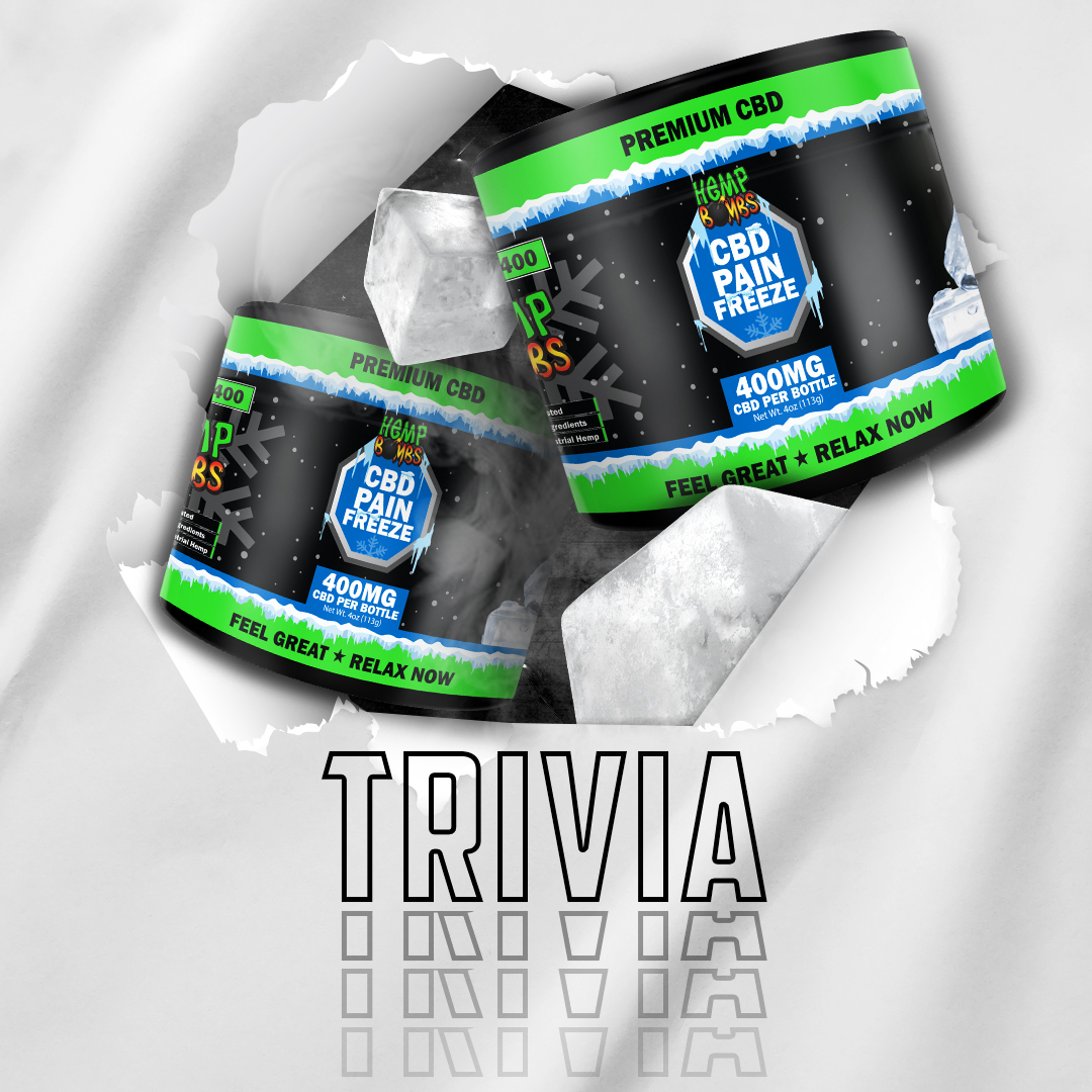 HempBombs's tweet photo. It' time for #TuesdayTrivia with @HempBombs! One lucky winner wins TWO 4oz bottles of our CBD Pain Freeze! Reply correctly by 11:59pm EST tonight for a chance to win!
Question: How many total MG of CBD is in the prize package?
Rules: https://t.co/CWpI2kAChn
#cbd #cbdpain https://t.co/78JDHl3RlD