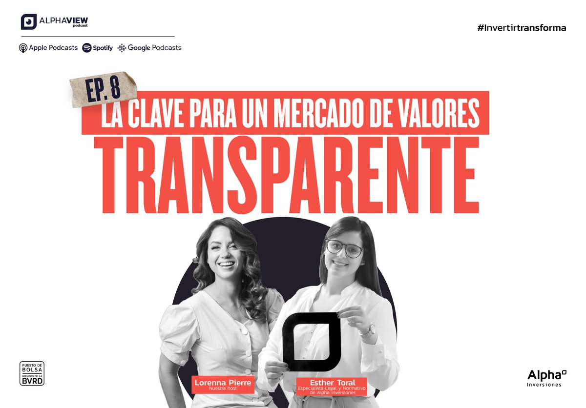 ¡Sintoniza el episodio 8 de #AlphaView!🤩🎙️ Nuestra abogada Esther Toral, nos cuenta todo lo que pasa tras bastidores en el área de Cumplimiento de un puesto de bolsa para garantizar que tus inversiones📈 estén en un mercado seguro y transparente 🔍 linktr.ee/alphainversion…