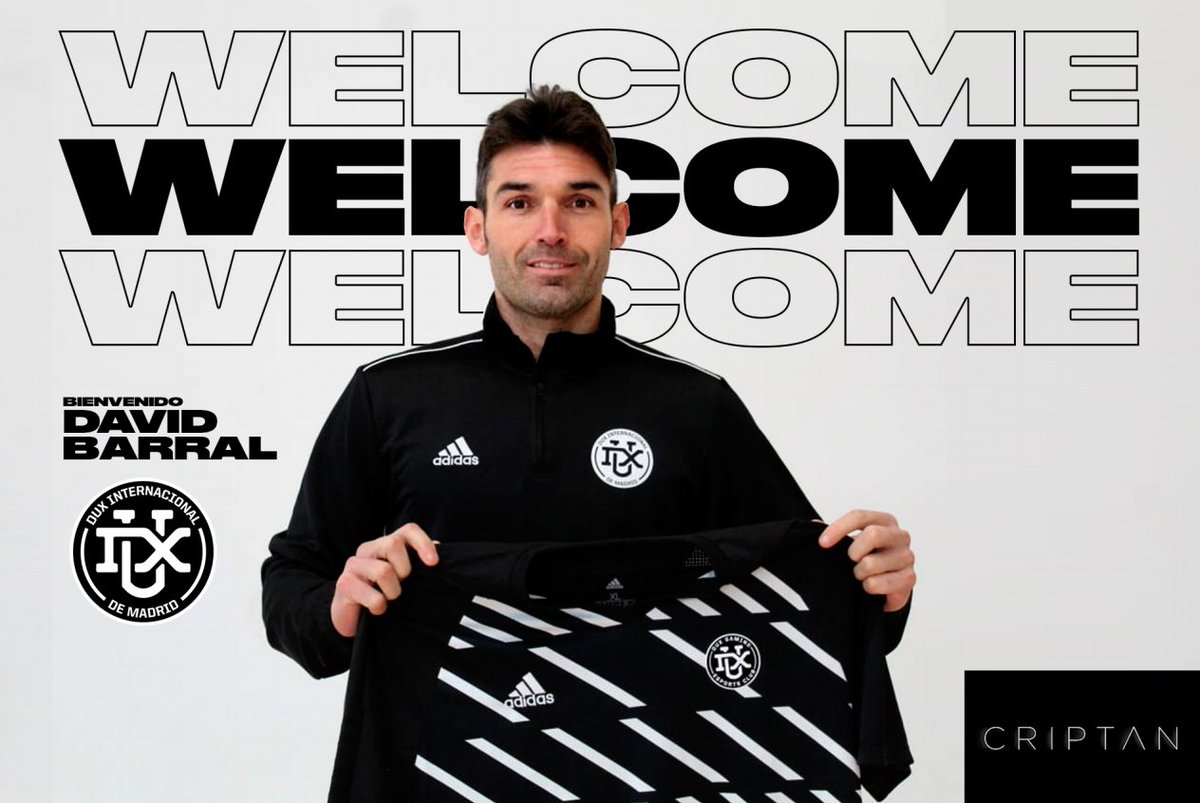 DeadlineDayLive's tweet photo. Former Real Madrid striker David Barral has become the first-ever player to be bought using cryptocurrency, after being signed by Segunda B side DUX Internacional de Madrid using Bitcoin. (Source: @interdemadrid) https://t.co/2ax3nbAMym