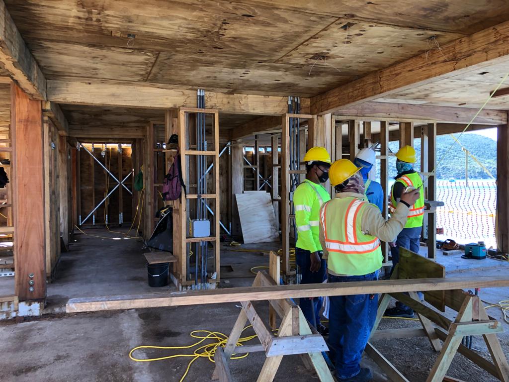 BITTERENDYC's tweet photo. If you recall the early renderings we shared of the new Quarterdeck Marina Building, these images of it under construction will look familiar. This building is destined to become a focal point on North Sound #BringBackBitterEnd #progress #Marina #TuesdayInspiration #BVI https://t.co/0kWXHZZlRu