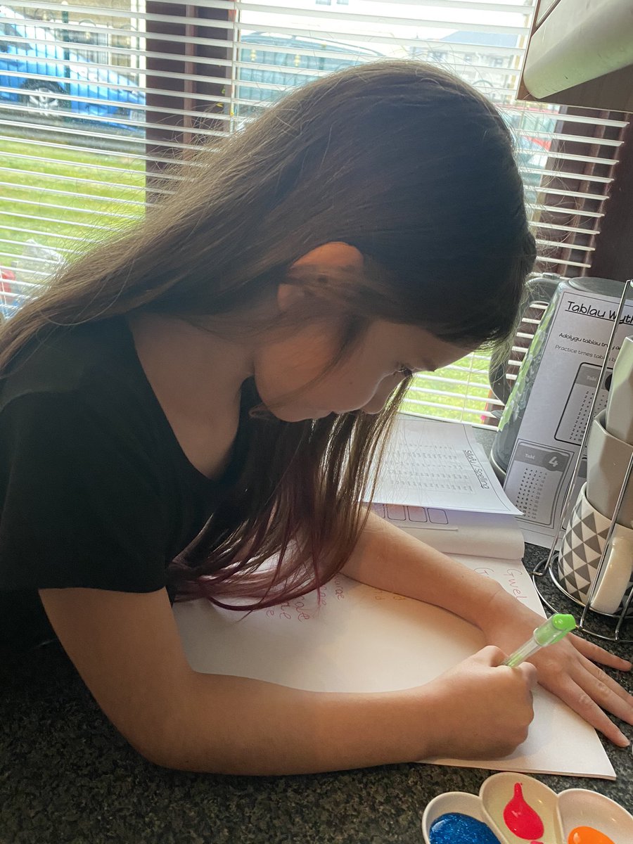 rhian_bailey's tweet photo. @MsJonesYBS summer doing times tables maths 🧮 spellings colouring lots of fun today 😊 https://t.co/i4LepuLFkq