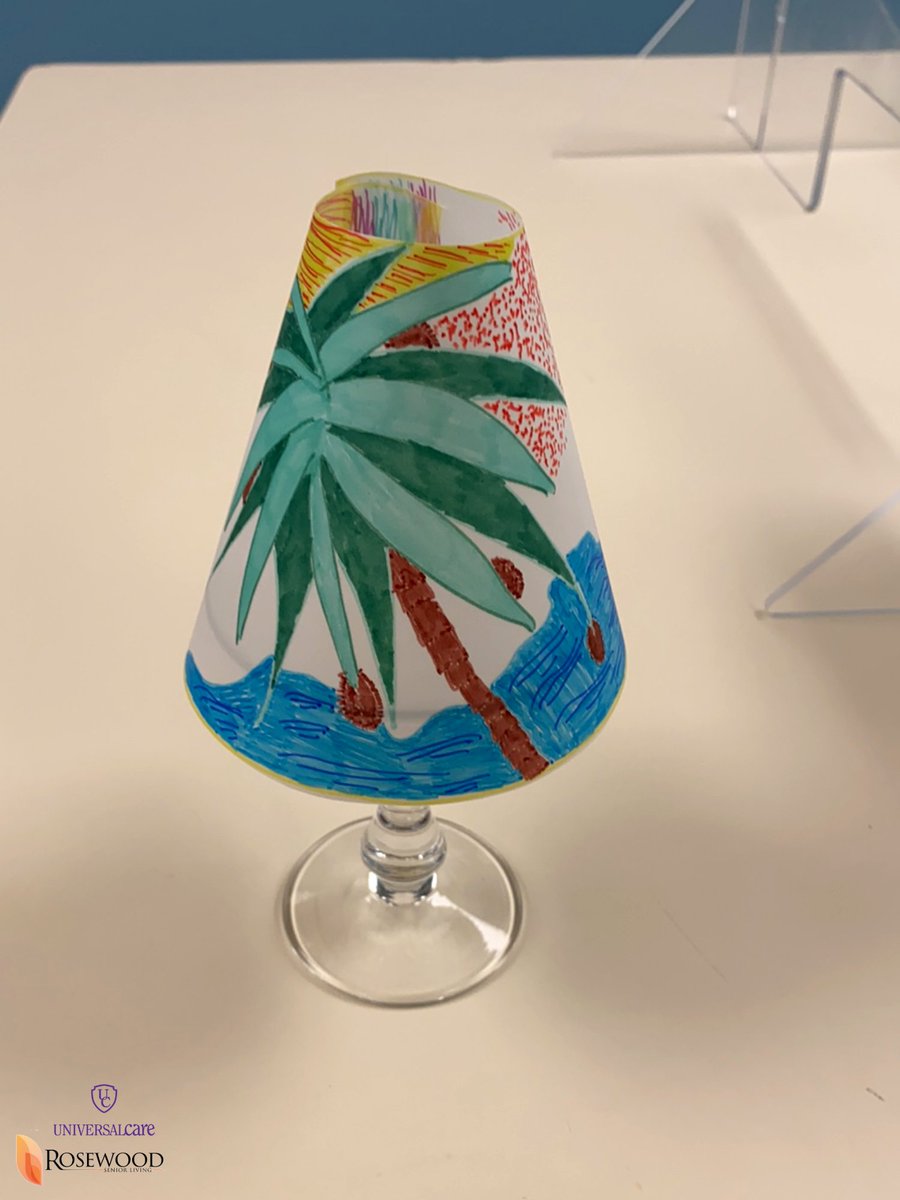 RosewoodSimcoe's tweet photo. Rosewood residents tried something new during crafting this week - wine glass lampshades 🍷 awesome job, ladies #seniorcrafts #retirementliving ✏️ https://t.co/o9vHcErjGW