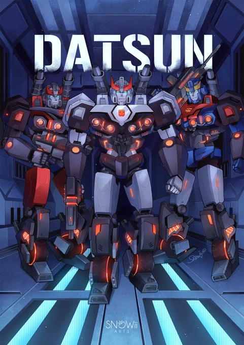 #transformers Datsun Family✨Consider it's my 2021 first formal work! I rarely or never drew them before, so glad I finally finished this!! 