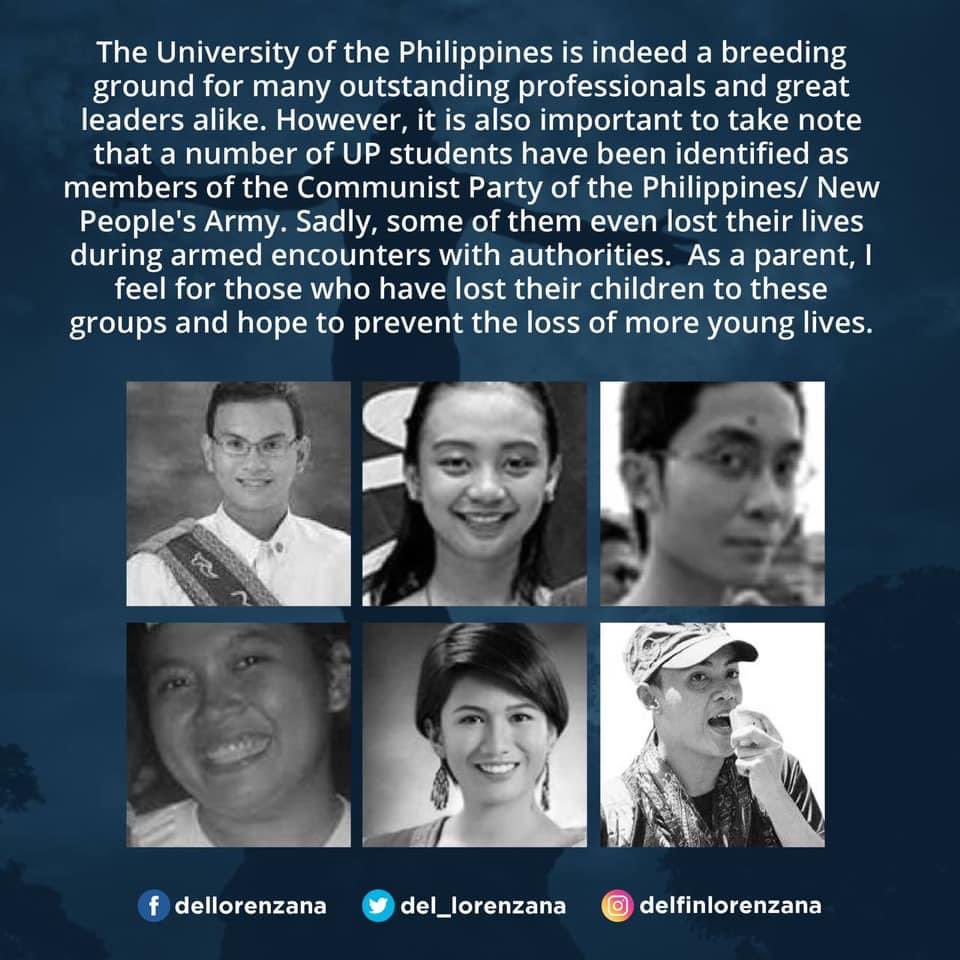 del_lorenzana's tweet photo. The abrogation of the UP-DND agreement is a decision rooted in our concern for the safety of our youth. For many years now, we have studied these said organizations and their recruitment tactics, and have found sufficient evidence to decide on taking further action. https://t.co/1p1ZdGhili