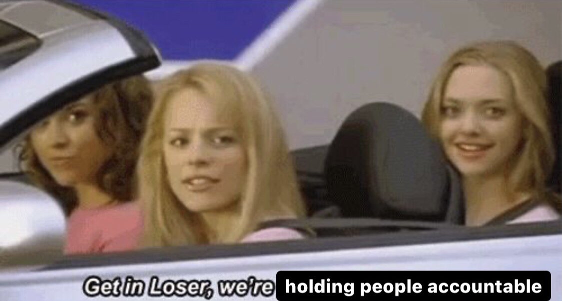 biopsychpod's tweet photo. Headed into this week, don’t forget to hold others (and yourself) #accountable. #getinloser https://t.co/LFLCdAD2FK