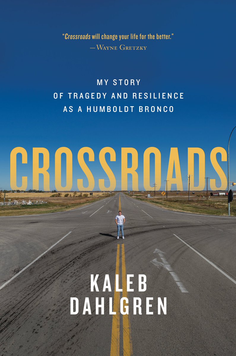 Ecstatic to reveal the cover of my new book, Crossroads, available March 16! It's my story of living with diabetes, giving back to communities, the Humboldt Broncos, and much more. Portion of proceeds donated to <a href="/STARSambulance/">STARS</a>! Pumped for you to read it: bit.ly/2LE9na7