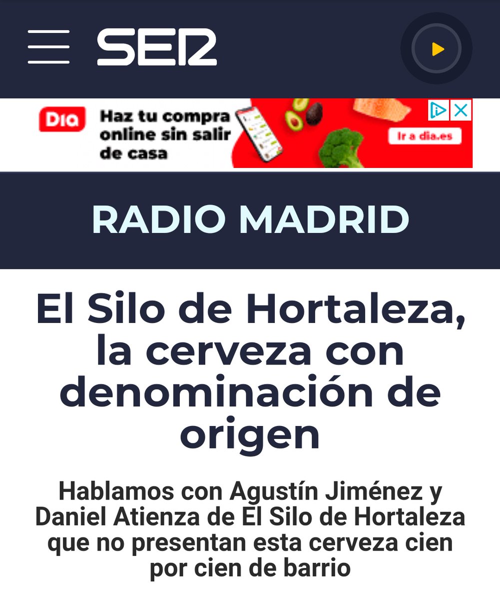 AGUSTIJIMENEZ's tweet photo. Recordamos también que Agustín Jiménez es patrocinador oficial de la cerveza artesana el  @SilodeHortaleza 
Una de las mejores cervezas que vais a probar en vuestra vida. 
CM https://t.co/YbKSANaDyz