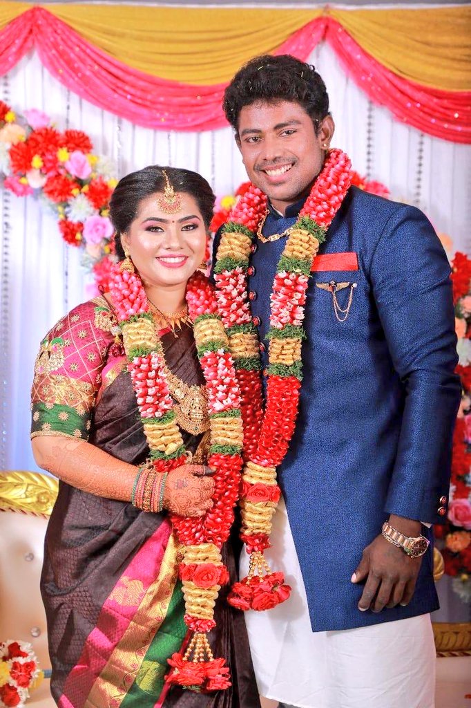 kayaldevaraj's tweet photo. The Engagement Stills Of 
My Son #ActorRishikanth
Mr World in Sports Physic, Cricketer &amp; Lawyer With Kamali
Technical Software Engineer.
The Engagement Happened Recently. Marriage is Planned To Have in Thiruporur Murugan Temple on Feb 25th.
#BabuGanesh
Actor, Producer, Director https://t.co/PpfouCN4pD