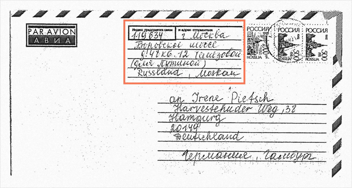 The Putins’ friendship with the Chemezovs was so thick that Putin’s wife used the Chemezovs’ home address in Moscow on letters before the Putins were granted an apartment back in Russia.