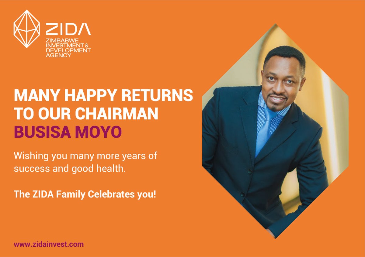 zidainvest's tweet image. Wishing our Chairman a very Happy Birthday #ZIMBABWEINVESTMENTS #ZIDAINVEST #ZIMBABWEDEVELOPMENT