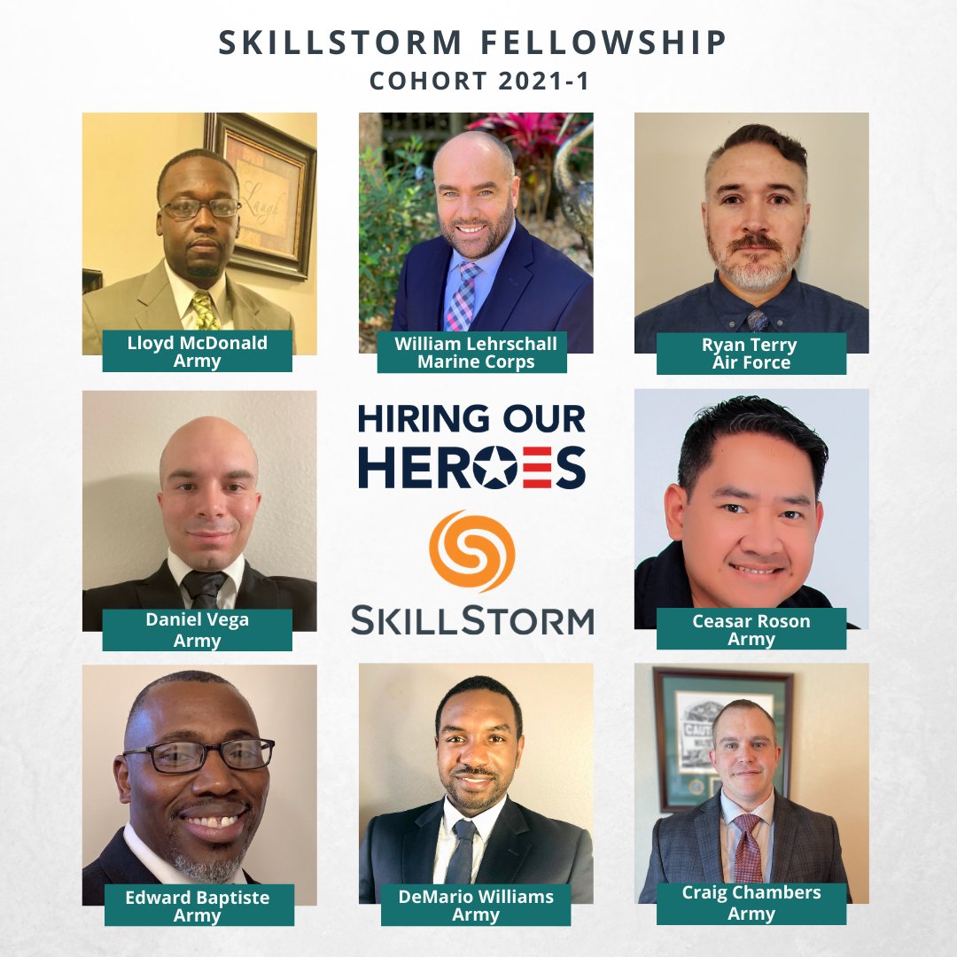 Introducing our first @hiringourheroes cohort of 2021! We are excited that these dedicated Service Members have chosen to match with us, and proud to call them Stormers! We can’t wait to see what they'll accomplish over the next 12 weeks #militaryfellowship #HOHFellows