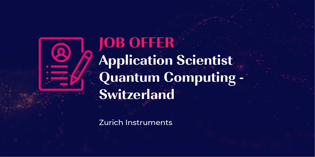 QuantumFlagship's tweet photo. JOB OFFER! 

@Zhinst is looking for an Application Scientist to provide application-specific customer support and  transfer the latest scientific results in quantum computing into acceptance criteria for product development among others. 

More info ⚛️ https://t.co/2t5QTLqrwT https://t.co/y7ZY1NaJ0V