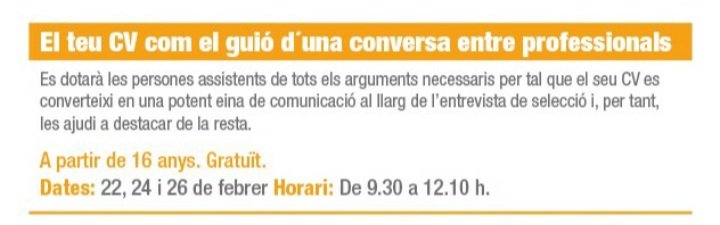 ejcubelles's tweet image. Nova edició del #formatC #cubelles  Formació per a l'ocupació. Gratuït. Preinscripcions: forms.gle/CM5NTNUY2kipVS…