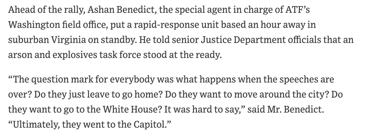 Trump/the White House apparently did not tell anyone at least in federal law enforcement that he was going to order a march to the Capitol following the speech. Was this intentional?  https://www.wsj.com/articles/in-capitol-riot-communications-between-agencies-hampered-forceful-response-11610242709