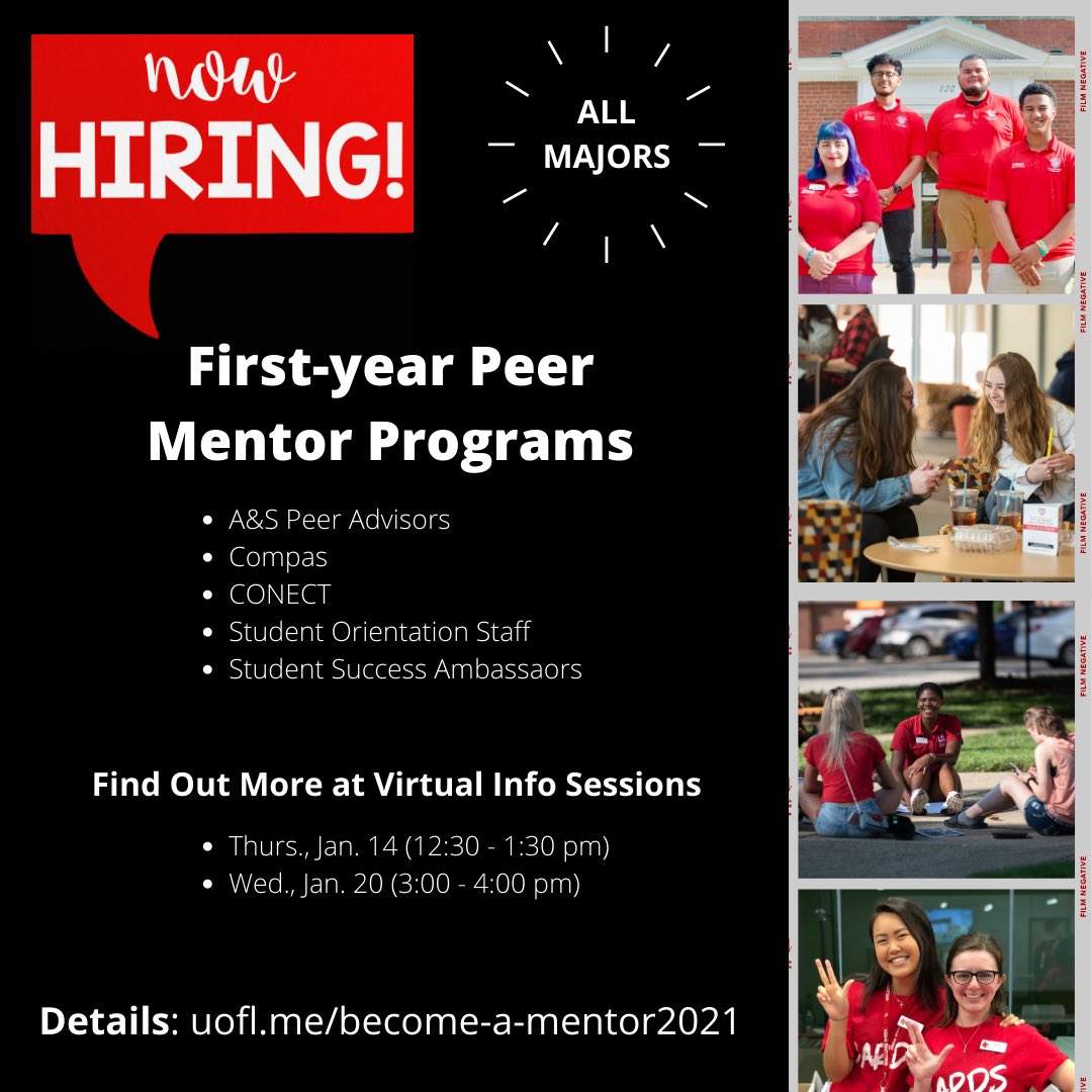 There’s another opportunity to learn about becoming an SOSer + other Peer Mentor Programs! Join our virtual Info Session tomorrow, Jan. 20 at 3 pm. More info at uofl.me/become-a-mento….