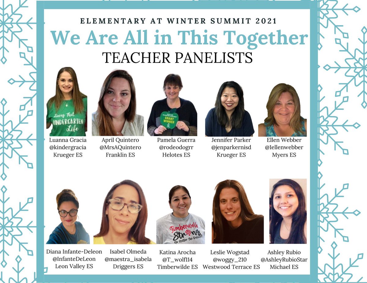 Lucia Soto (@techcoachsoto) on Twitter photo Excited to hear the insights of our first ever Teacher Panelists as they discuss Student Engagement! #ATSummit #ATWinterSummit
<a href="/NISDDriggers/">Rita Kay Driggers ES</a> <a href="/NISDBraunStat/">Braun Station Elem.</a> <a href="/NISDCarson/">Carson Elementary</a> <a href="/NISDCNE/">Colonies North ES</a> <a href="/NISDFernandez/">Fernandez Elementary</a> <a href="/NISDHowsman/">Shirley J. Howsman Elementary</a> Excited to hear the insights of our first ever Teacher Panelists as they discuss Student Engagement! #ATSummit #ATWinterSummit
<a href="/NISDDriggers/">Rita Kay Driggers ES</a> <a href="/NISDBraunStat/">Braun Station Elem.</a> <a href="/NISDCarson/">Carson Elementary</a> <a href="/NISDCNE/">Colonies North ES</a> <a href="/NISDFernandez/">Fernandez Elementary</a> <a href="/NISDHowsman/">Shirley J. Howsman Elementary</a>