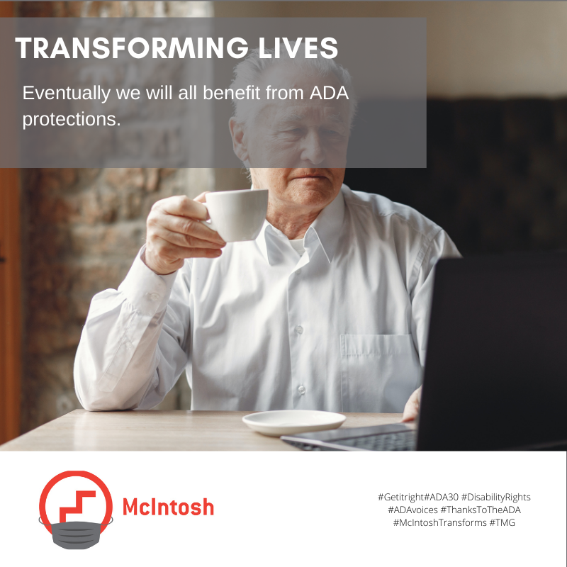 McIntoshGroup's tweet photo. The fastest growing segment of the U.S. workforce are those 65 and older. Being compliant with Americans with Disabilities Act makes good business sense.  #GetItRight #DisabilityRights #ADAvoices #ThanksToTheADA #McIntoshTransforms #TMG.

https://t.co/C37U12GirM https://t.co/BejKmqmoZo