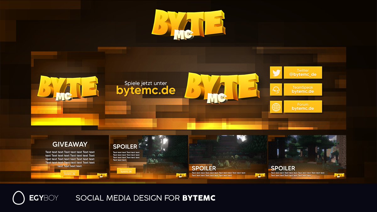 Social Media Design für @bytemc_de
 
#Design #Grafik #Banner #Logo