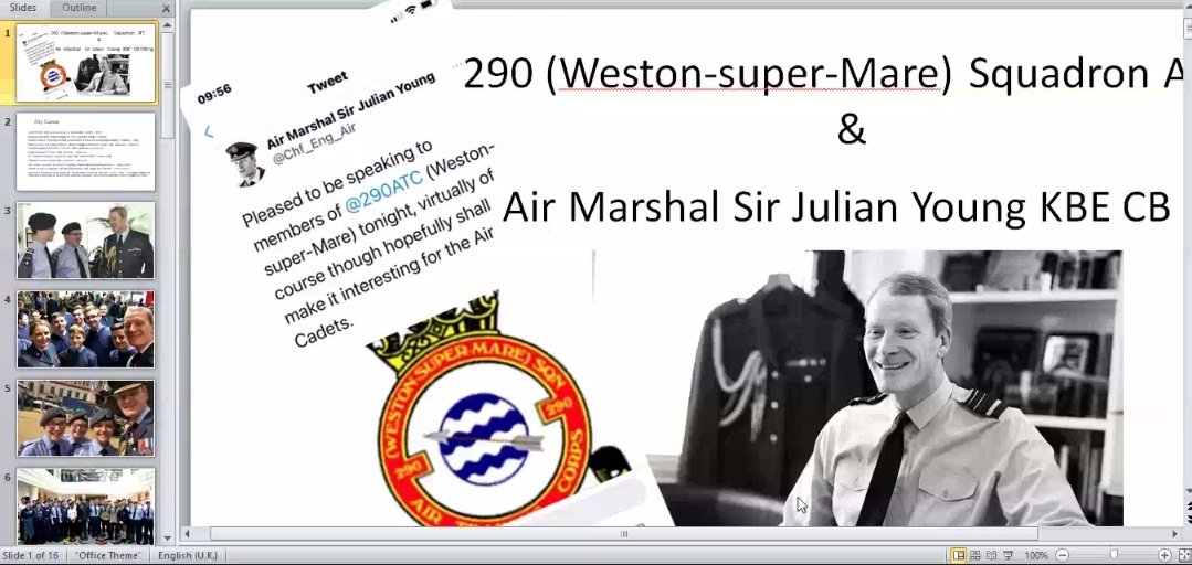 290 Squadron Air Training Corps (@290atc) on Twitter photo What a superb evening its been with <a href="/Chf_Eng_Air/">Sir Julian Young</a> hosting a virtual Squadron talk, with an insight into his 40+ years service with the RAF.
Thank you again Sir! What a superb evening its been with <a href="/Chf_Eng_Air/">Sir Julian Young</a> hosting a virtual Squadron talk, with an insight into his 40+ years service with the RAF.
Thank you again Sir!