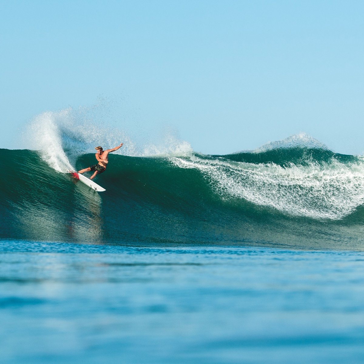 John John Florence, taking a chunk out of Trestles' coping. Photograph by Ryan Miller.