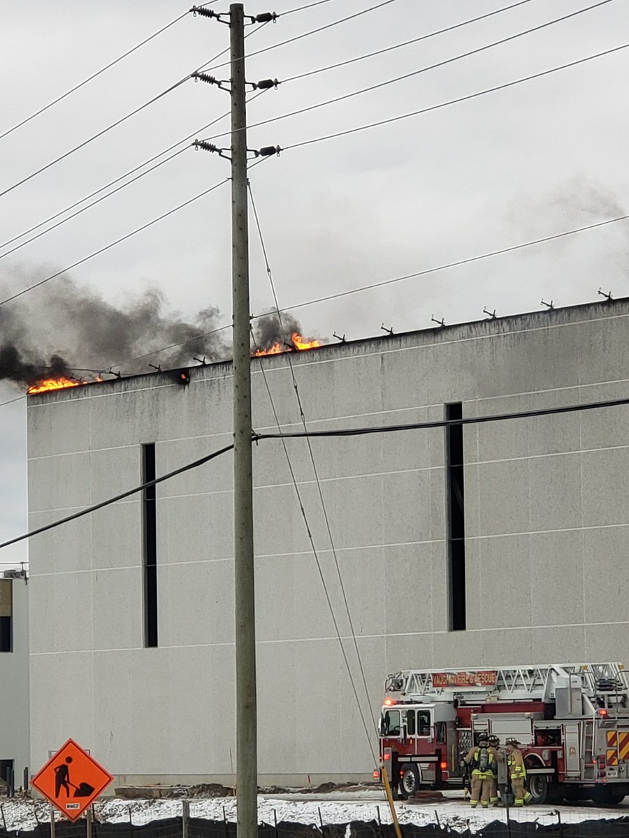 VFRS are currently on scene for roof fire on a building under construction. The crews arrived to heavy smoke and fire conditions. The fire was brought under control and crews are conducting overhaul operations. No reported injuries. Langstaff Rd closed from Huntington to Hwy 27.