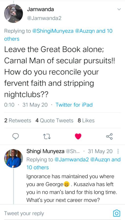 NNehoreka's tweet photo. He was warned in May 2020 by @Jamwanda2 but he wld not listen. He spoke as if he was #God's #viceregent on earth. Insulted and attacked everyone. I hope he now appreciates the table of the #wicked hake.
Hesi kani @ShingiMunyeza. Inini hangu I kick a man when he is down!🤣🤣 https://t.co/qwAAsnMLTJ