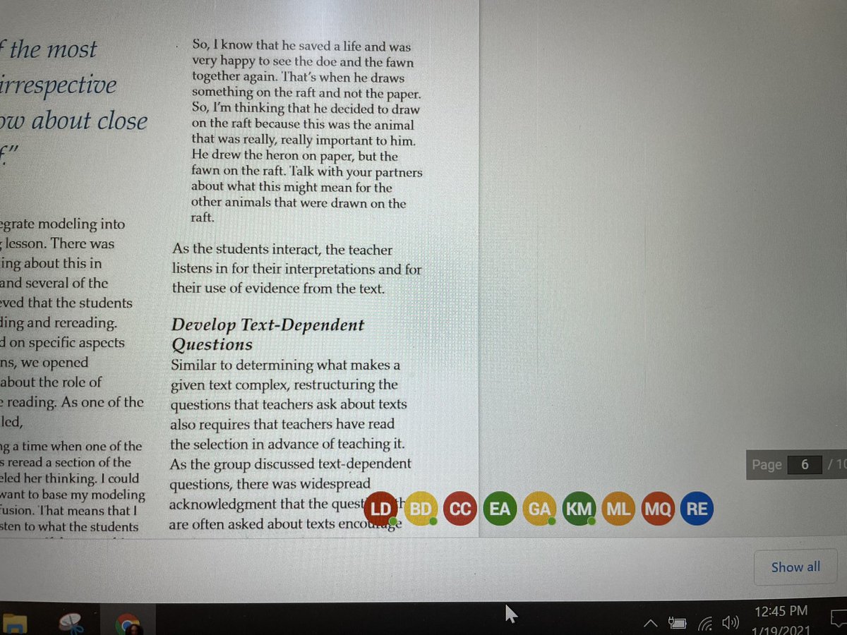 PrincipalDubs's tweet photo. Refining our close reading practices with a little help from @NancyFrey @DFISHERSDSU https://t.co/wBDVLTmlkQ