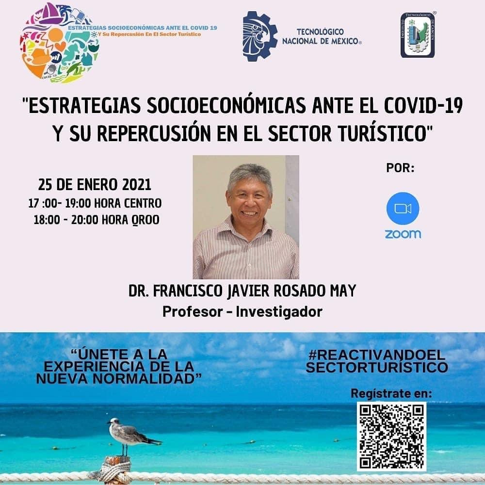 🛑YA TE REGISTRASTE? No pierdas la oportunidad de aprender de expertos en #Turismo del #CaribeMexicano!  
📍Lunes: 25 de Enero por el Dr. Francisco Javier Rosado May - Profesor e Investigador del #SNI nivel I <a href="/omaralpuche/">omar alpuche leal</a> <a href="/TheAlanAlexis/">Alan Alexis Juarez 🔥</a> <a href="/Ag15Pablo/">PabloAguilar</a>