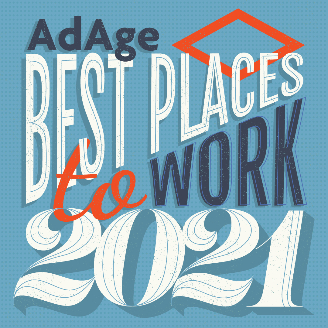 "Adjective &amp; Co. should really win Best Places to Work! —Our Intern”
— <a href="/adage/">Ad Age</a>