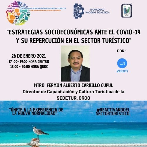 🛑YA TE REGISTRASTE? No pierdas la oportunidad de aprender de expertos en #Turismo del #CaribeMexicano!  
📍 Martes 26 de Enero por el Mtro. Fermin Alberto Carrillo Cupul - Director de Capacitación y Cultura Turística de la #SEDETUR de #QuintanaRoo <a href="/omaralpuche/">omar alpuche leal</a> <a href="/Ag15Pablo/">PabloAguilar</a>