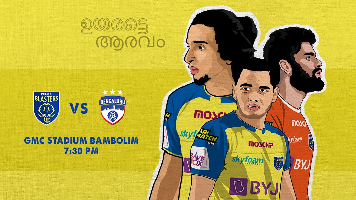 KeralaBlasters's tweet photo. 𝐂����𝐌𝐄 𝐎𝐍 𝐘𝐎𝐔 𝐁𝐋𝐀𝐒𝐓𝐄𝐑𝐒! 🟡

#KBFCBFC #YennumYellow https://t.co/aqF1zJSXBY