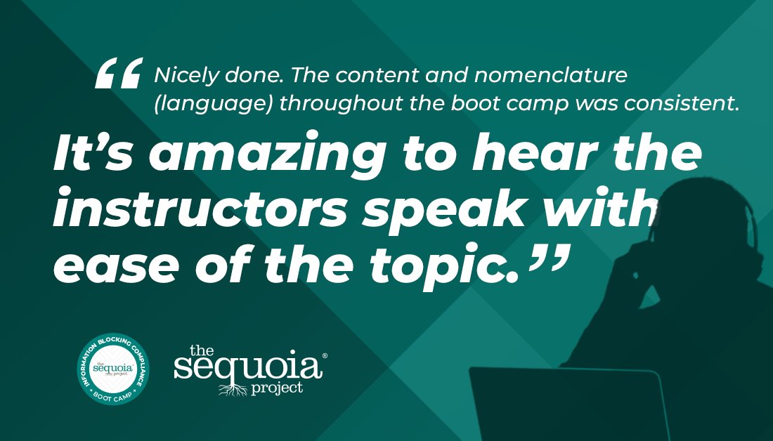It’s not too late to register for the second edition of the #InformationBlocking Compliance Boot Camp, which starts tomorrow! Learn from the experts and your colleagues and stay ahead of the curve on Information Blocking compliance: bit.ly/38Yz66n (3/3)