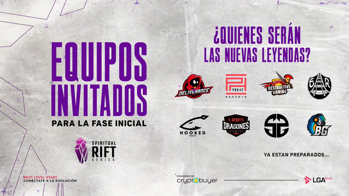 Estos serán los equipos que se disputarán la #SRS a partir del 28 de enero.

💠<a href="/DestGVE/">Destructive Gaming</a>
💠#Pro42Esports
💠<a href="/Hookedteams/">Hooked Esports</a>
💠<a href="/Deliverancesprt/">Deliverance Esports</a>
💠<a href="/ShadowSquadLoL/">Shadow Squad</a>
💠#DragonesUC
💠@6RGaming
💠@BarutaGaming_GG

Dinos quien será el campeón 👇

Patrocina: <a href="/cryptobuyer/">Cryptobuyer</a>

#LeagueofLegends #LoL