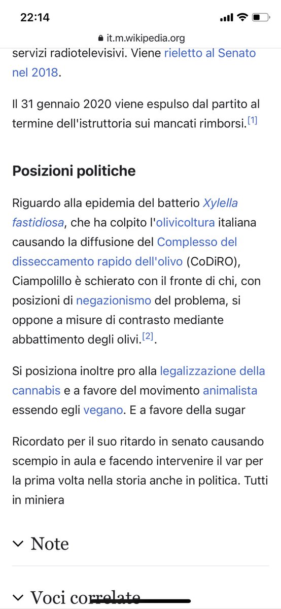#Wikipedia colpisce subito per il #VAR  #Senato la finzione supera la realtà #ciampolillo