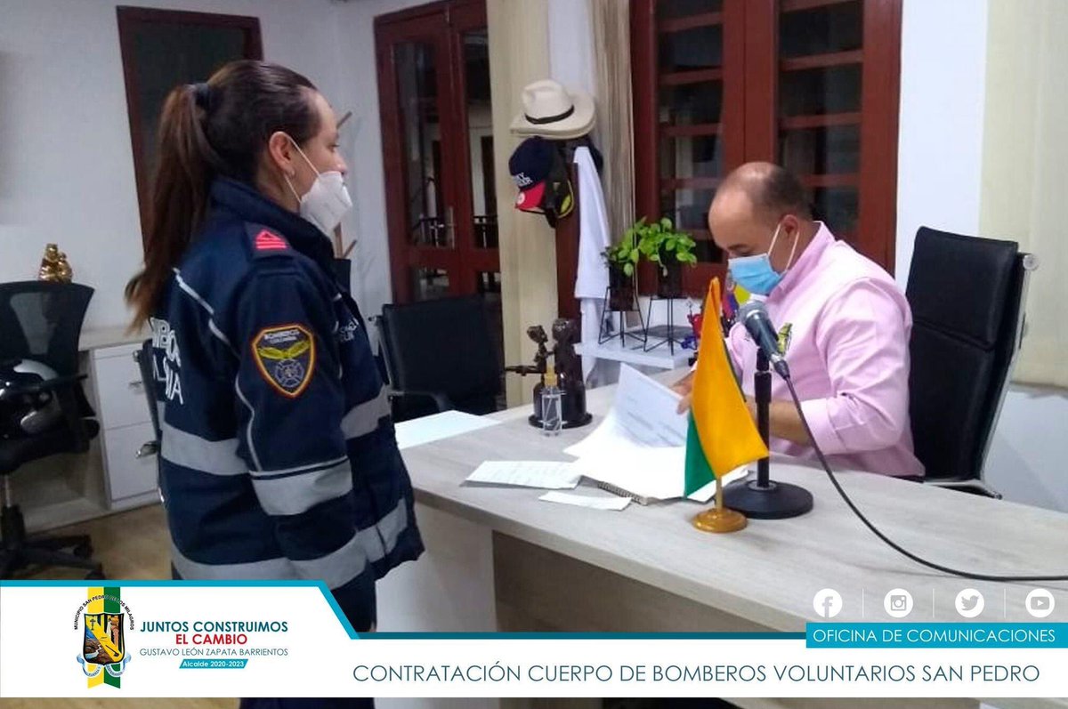 👩‍🚒¡Buenas noticias!👨‍🚒

✅En pro de que nuestro municipio esté permanentemente seguro, nuestro alcalde, Gustavo León Zapata Barrientos, realizó la firma del contrato con el Cuerpo de Bomberos Voluntarios, por valor de $225.000.000 de pesos.

#JuntosConstruimosElCambio