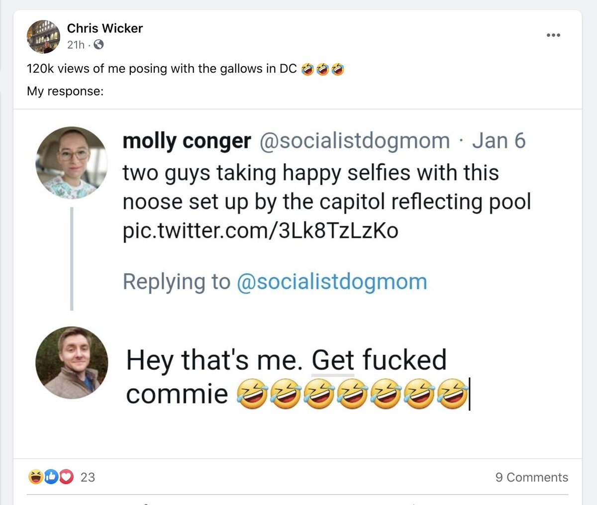 chris was so proud of appearing in this video that he identified himself to me as its star & posted the video (and his response) on his facebook for all of his friends to enjoy