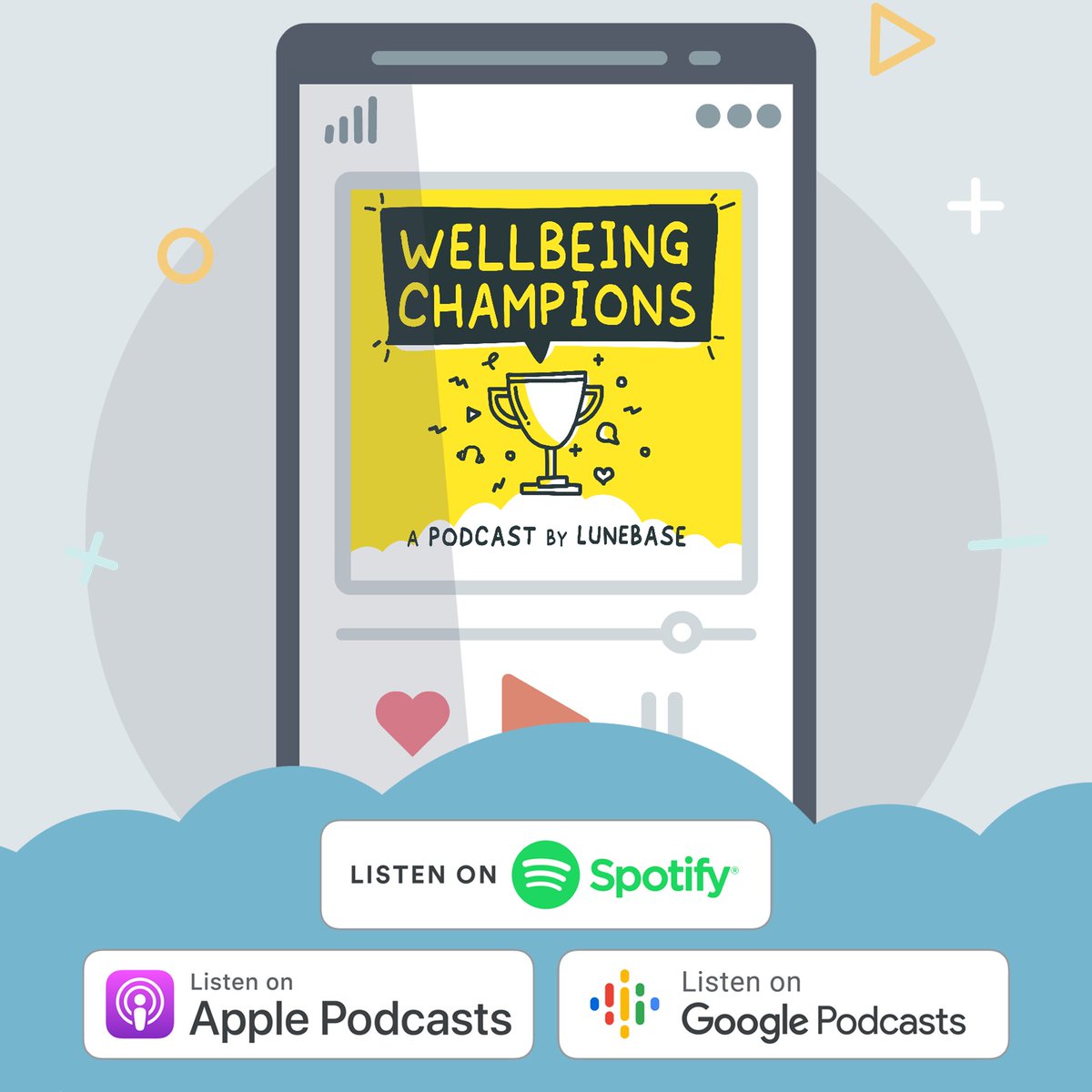 We're excited to announce the launch of our brand new podcast Wellbeing Champions! ❤️🏆

We've got 4 episodes with great guests available now and many more to come!

You can listen to Wellbeing Champions now on Spotify, Apple, Google or your favourite podcast player!
