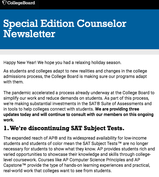 Mules2College's tweet photo. It's OFFICIAL!
Goodbye @OfficialSAT Subject Tests and #Essays!
💙💛👏💙💛

@AHHSmules @AHISD @ahhs_ptso @WeGoPublic @broocrum @AcceptGroup @Taft_Career_Ctr #College #admissions #testing #SAT #Classof2022 #Access #Equity #Inclusion #Diversity #MoreThanANumber #CollegeBoard https://t.co/sOx3r0aNMh