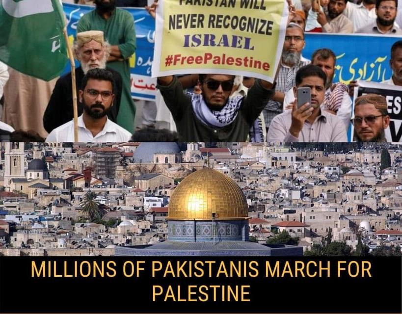 iamPakistanis's tweet photo. Millions of Pakistanis March for Palestine. More than a million Pakistani people are expected to take part in one of the biggest marches organized tomorrow Thursday, in support of the people of Palestine. Pakistan will never recognize Israel, We Stand with Palestine 🇵🇰 🇵🇸 https://t.co/5mJEdGxOGM