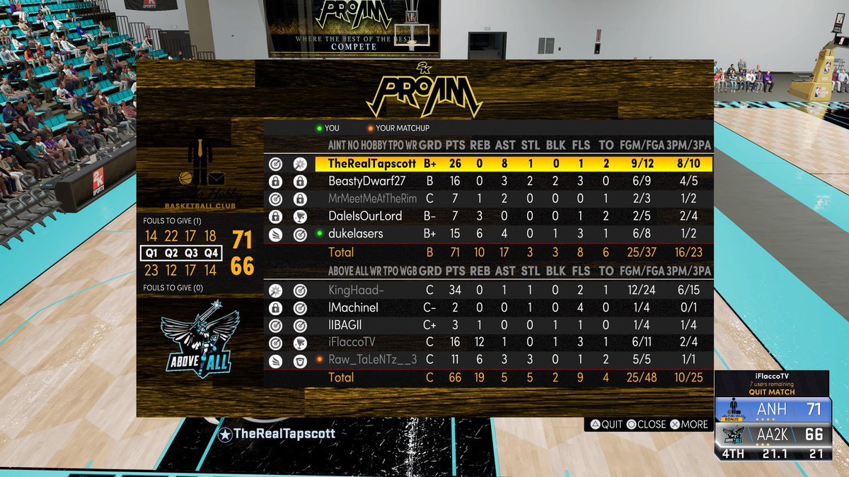 📰TPO SZN9 Matchup News📰

🚨@AintNoHobby2K 3 W’s In The Field Gettin K.O.T.S Ready Salute💯

Dog Of The Nite🎖
🐺<a href="/dukelasers/">Tyler Duke</a> (ANH) 14.6 PPG 8.3 RPG 3.3 APG 

🖥N/A 

🔌GFX:<a href="/L0GIC_GFX/">ＬＯＧＩＣ　ＧＦＸ🩸| 𝙏𝟱 🏛</a> 

#PS5 
#NBA2K21🏀 #TPOLeague🎒