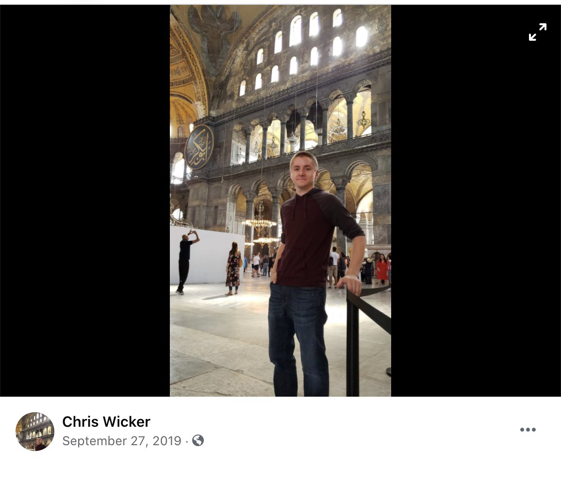 first let's link these online identities together, so we're all on the same page. we know chris wicker on twitter is the chris wicker with this facebook profile because he told us so. he used that account to post links to a CM Wicker facebook page & a chriswicker parler account