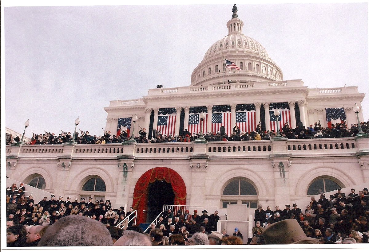 OSU_OPPArchives's tweet photo. As a member of Congress, #DeborahPryce had a great view of #GeorgeWBush's 2005 #inauguration. 

#InaugurationDay #InaugurationHistory #PresidentialHistory https://t.co/fazkzpAZlr