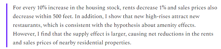 7/For example, here's a 2016 paper by Xiaodi Li about what happens to nearby rents when you build market-rate housing. https://docs.wixstatic.com/ugd/7fc2bf_ee1737c3c9d4468881bf1434814a6f8f.pdf